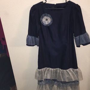 Custom made navy dress